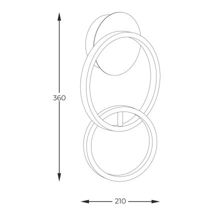 Zuma Line - LED Nástenné svietidlo LED/18W/230V 3000/4000/6000K zlatá