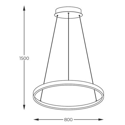 Zuma Line - LED Luster na lanku LED/36W/230V 3000/4000/6000K pr. 80 cm zlatá