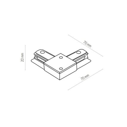 Zuma Line - Bodové svietidlo do lištového systému 6xGU10/10W/230V čierna + lištové príslušenstvo