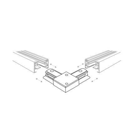 Zuma Line - Bodové svietidlo do lištového systému 6xGU10/10W/230V čierna + lištové príslušenstvo