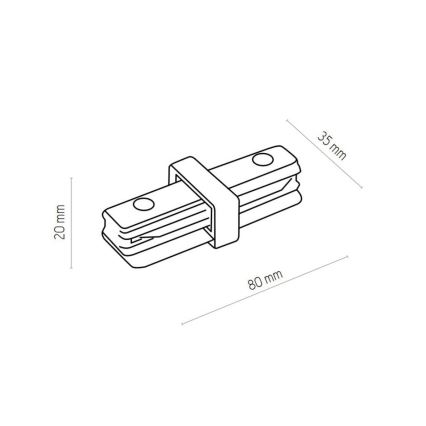 Zuma Line - Bodové svietidlo do lištového systému 8xGU10/10W/230V čierna + lištové príslušenstvo