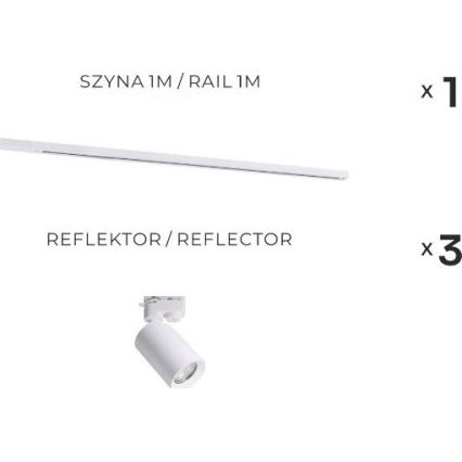 Zuma Line - Спот-світильник в шинопроводі 3xGU10/35W/230V білий