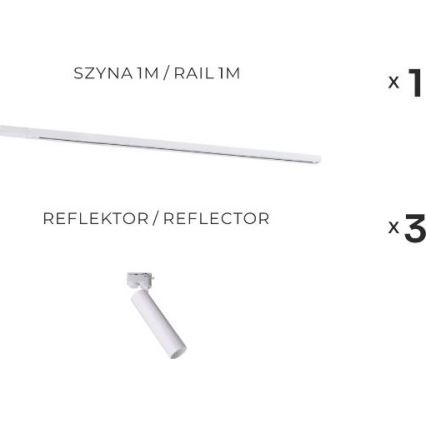 Zuma Line - Спот-світло в рейковій системі 3xGU10/35W/230V біле