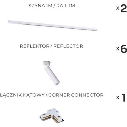 Zuma Line - Bodové svietidlo v lištovom systéme 6xGU10/35W/230V biela