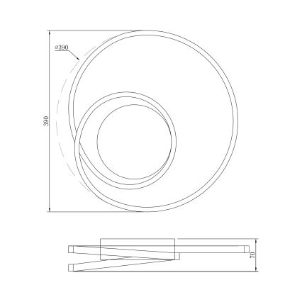 Zuma Line - LED Stropné svietidlo LED/22W/230V biela