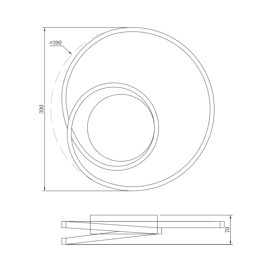 Zuma Line - LED Stropné svietidlo LED/22W/230V biela