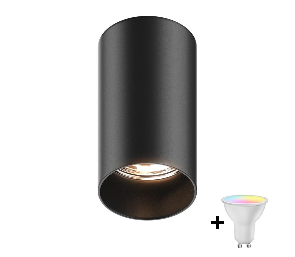 Zuma Line 92680-N - LED RGBW stmievateľné bodové svietidlo TUBA 1xGU10/4,8W/230V čierne + DO ZL0280+AI2382