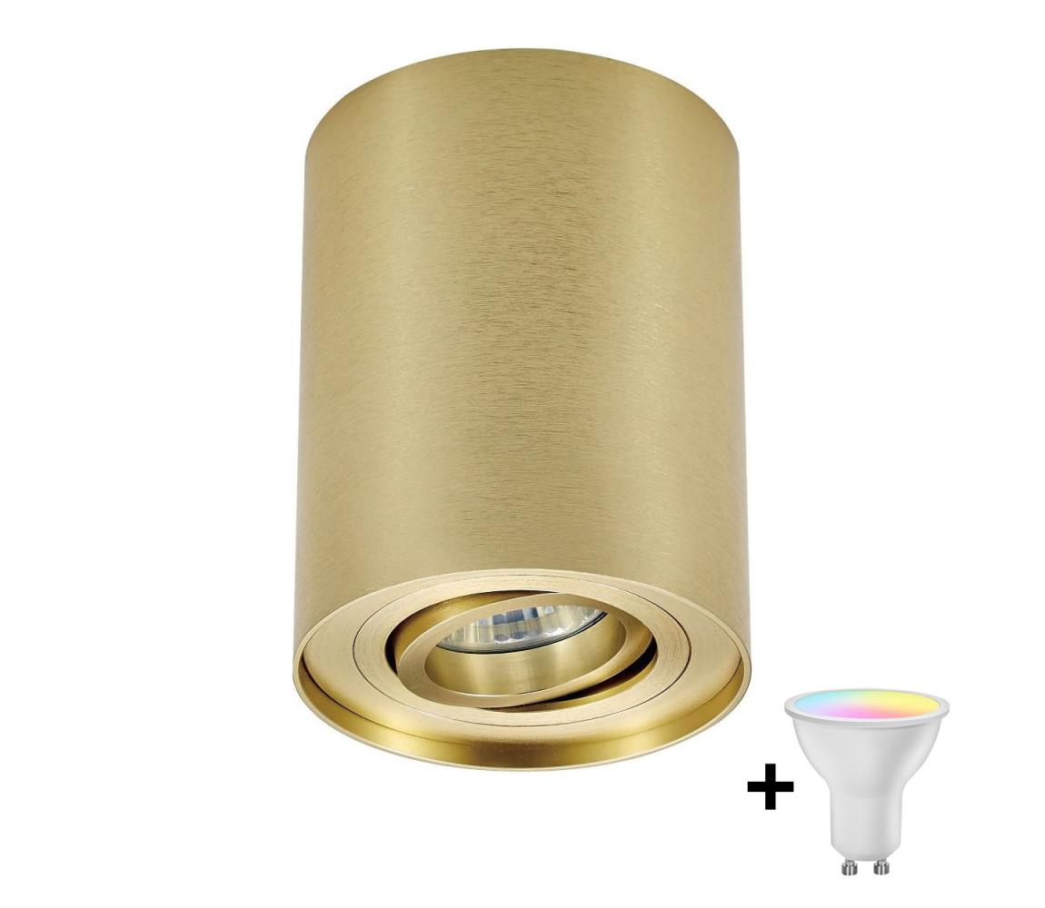 Zuma Line 94354-N - LED RGBW stmievateľné bodové svietidlo RONDOO 1xGU10/4,8W/230V zlaté + diaľkové ovládanie ZL0286+AI2382
