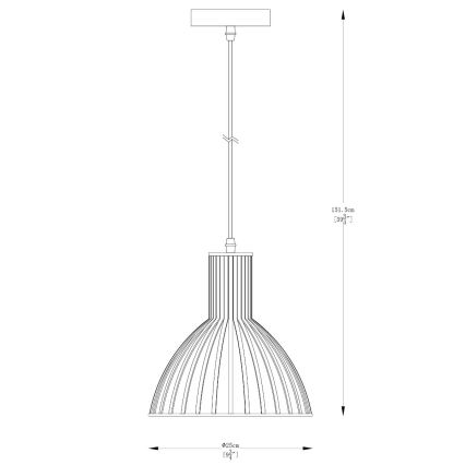 Zuma Line - Luster na lanku 1xE27/40W/230V pr. 25 cm zlatá