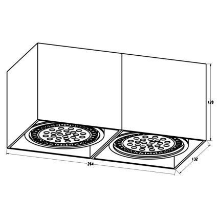 Zuma Line - Bodové svietidlo 2xGU10-ES111/15W/230V biela