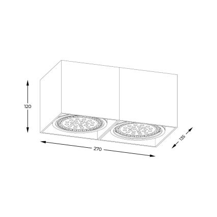 Zuma Line - Bodové svietidlo 2xGU10-ES111/15W/230V čierna