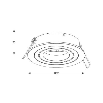 Zuma Line - Zapustené svietidlo 1xGU10/50W/230V biela