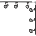 Zuma Line - Bodové svietidlo do lištového systému 6xGU10/15W/230V čierne
