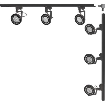 Zuma Line - Bodové svietidlo do lištového systému 6xGU10/15W/230V čierne