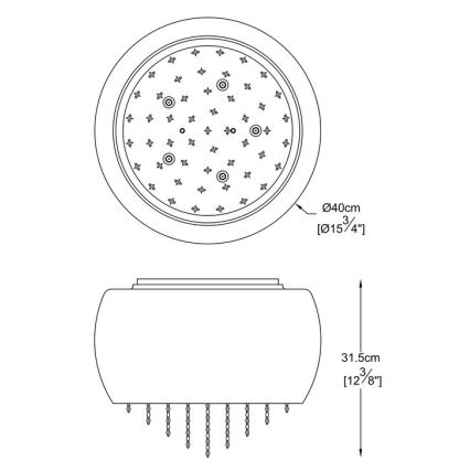 Zuma Line - Krištáľové stropné svietidlo 5xG9/42W/230V