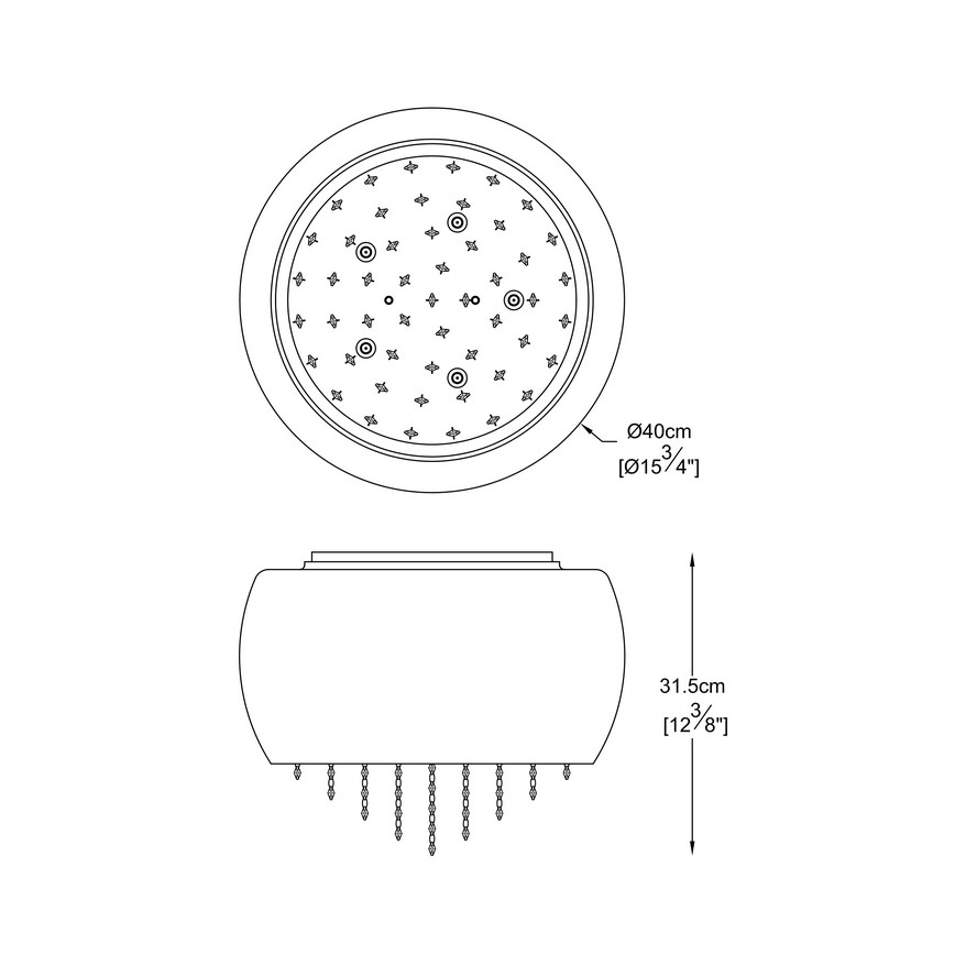 Zuma Line - Krištáľové stropné svietidlo 5xG9/42W/230V