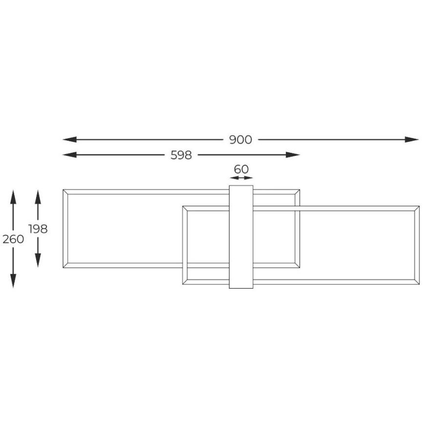 Zuma Line - LED Stropné svietidlo LED/39W/230V 3000K čierna/borovica