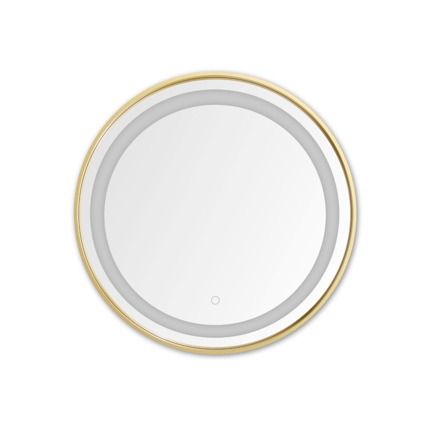 Zuma Line - LED Kúpeľňové nástenné zrkadlo s podsvietením LED/24W/230V 3000/4000/6000K pr. 60 cm IP44 zlatá