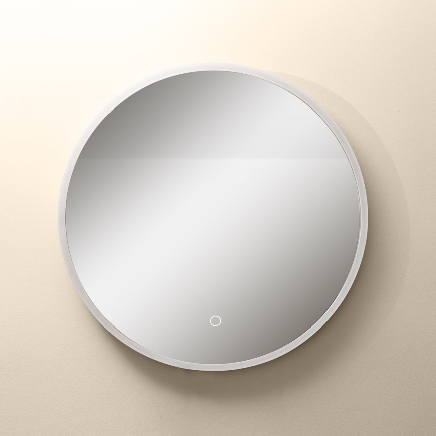 Zuma Line - LED Kúpeľňové nástenné zrkadlo s podsvietením LED/24W/230V 3000/4000/6000K pr. 60 cm IP44 biela/zlatá