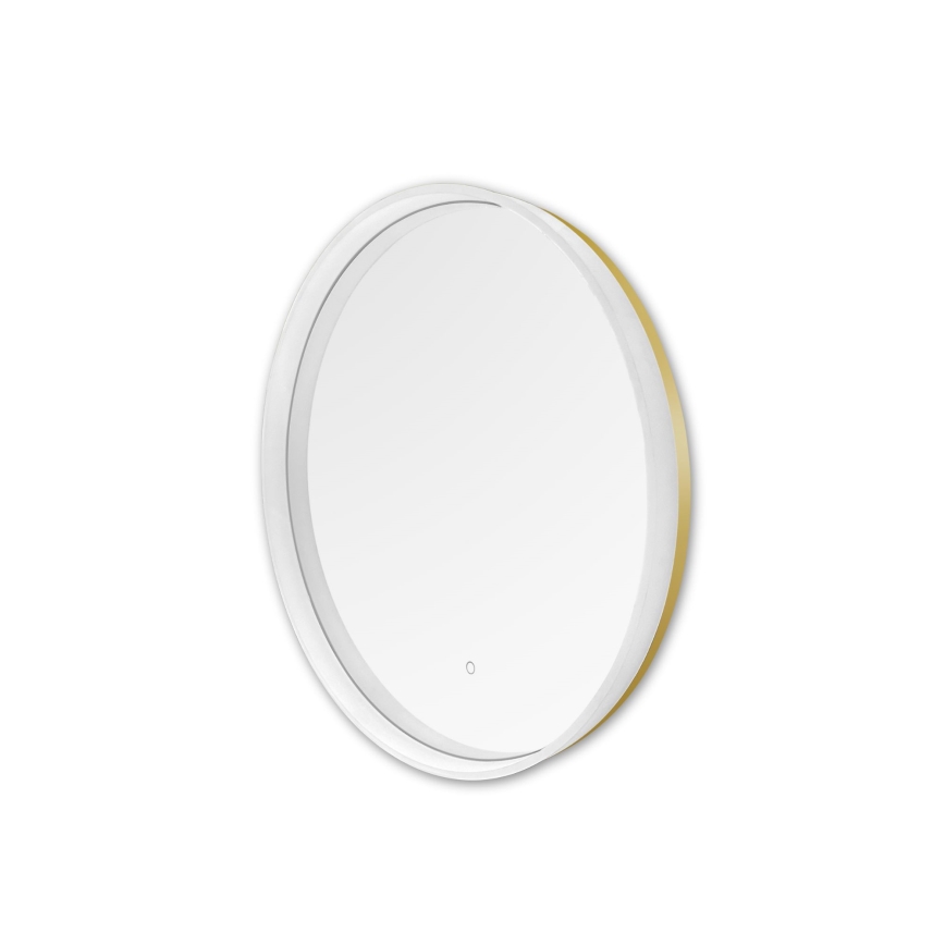 Zuma Line - LED Kúpeľňové nástenné zrkadlo s podsvietením LED/24W/230V 3000/4000/6000K pr. 60 cm IP44 biela/zlatá