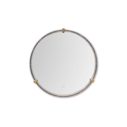 Zuma Line - LED Kúpeľňové nástenné zrkadlo s podsvietením LED/24W/230V 3000/4000/6000K pr. 60 cm IP44 číra/zlatá