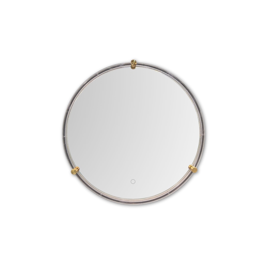 Zuma Line - LED Kúpeľňové nástenné zrkadlo s podsvietením LED/24W/230V 3000/4000/6000K pr. 60 cm IP44 číra/zlatá