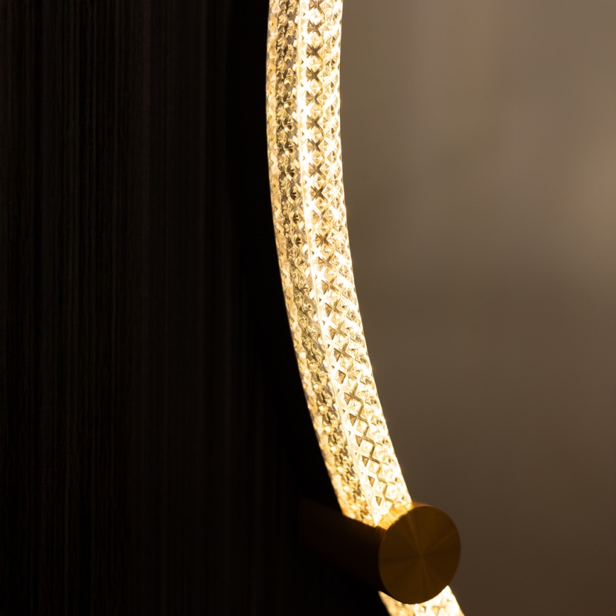 Zuma Line - LED Kúpeľňové nástenné zrkadlo s podsvietením LED/24W/230V 3000/4000/6000K pr. 60 cm IP44 číra/zlatá