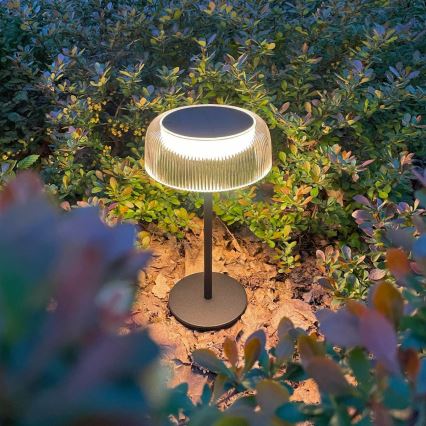 Zuma Line - LED Stmievateľná solárna nabíjacia stolná lampa LED/2,5W/2000 mAh IP44 čierna