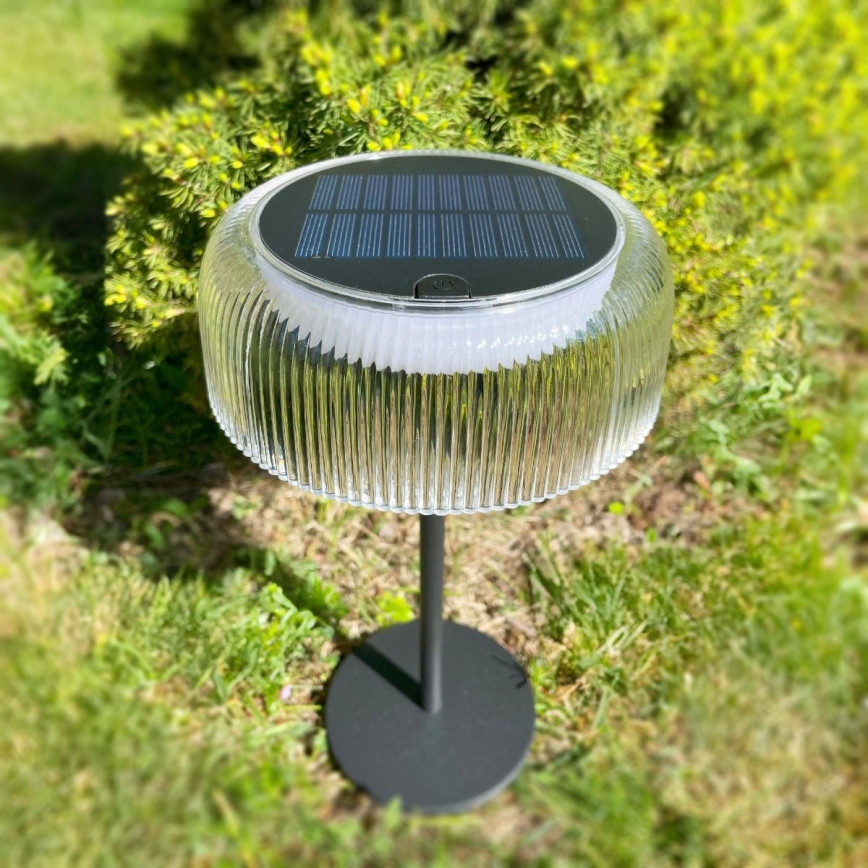 Zuma Line - LED Stmievateľná solárna nabíjacia stolná lampa LED/2,5W/2000 mAh IP44 čierna