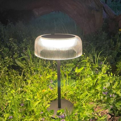 Zuma Line - LED Stmievateľná solárna nabíjacia stolná lampa LED/2,5W/2000 mAh IP44 čierna