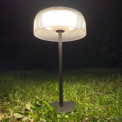 Zuma Line - LED Stmievateľná solárna nabíjacia stolná lampa LED/2,5W/2000 mAh IP44 čierna