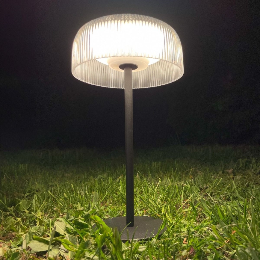 Zuma Line - LED Stmievateľná solárna nabíjacia stolná lampa LED/2,5W/2000 mAh IP44 čierna