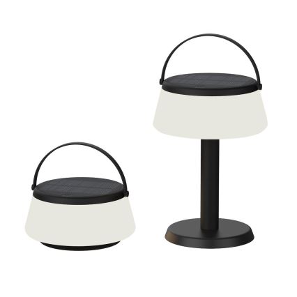 Zuma Line - LED Stmievateľná solárna nabíjacia stolná lampa LED/2,2W/2000 mAh IP44 čierna