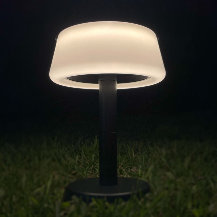 Zuma Line - LED Stmievateľná solárna nabíjacia stolná lampa LED/2,2W/2000 mAh IP44 čierna