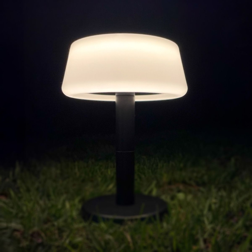 Zuma Line - LED Stmievateľná solárna nabíjacia stolná lampa LED/2,2W/2000 mAh IP44 čierna