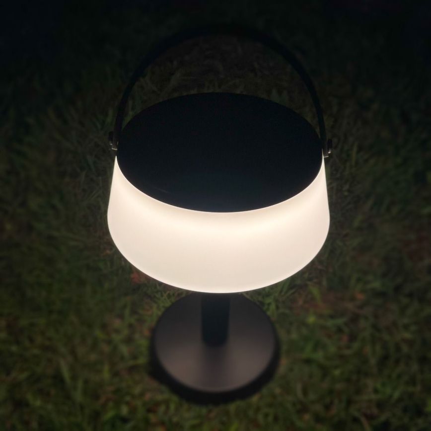 Zuma Line - LED Stmievateľná solárna nabíjacia stolná lampa LED/2,2W/2000 mAh IP44 čierna