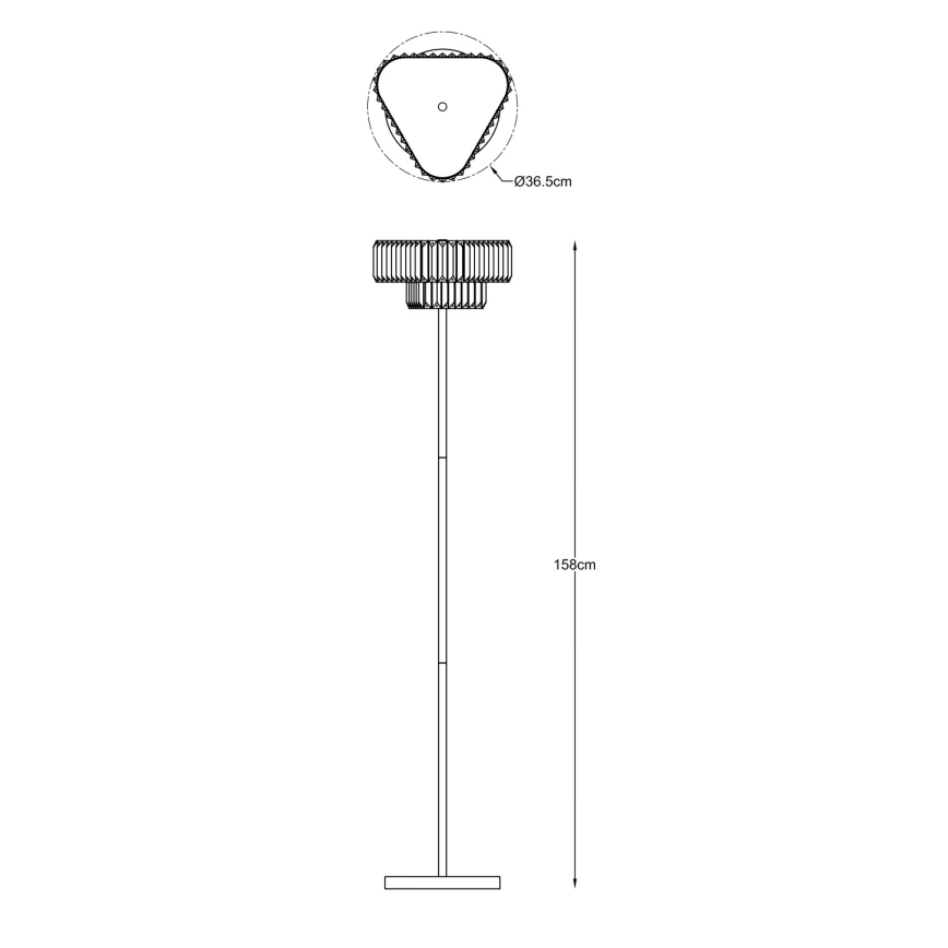 Zuma Line - Stojacia lampa 3xG9/33W/230V zlatá
