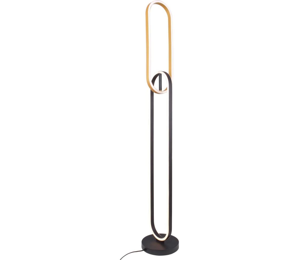 Zuma Line F241145502 - LED stojacia lampa RAVON 2xLED/36W/230V čierna/zlatá F241145502
