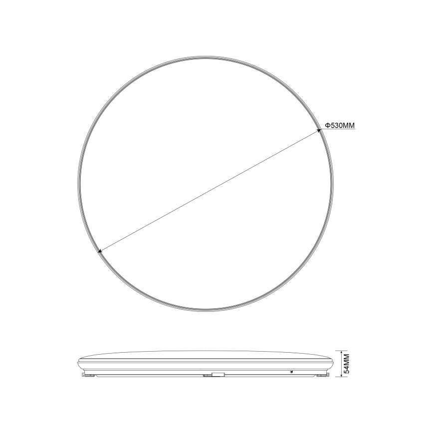 Zuma Line - LED Stmievateľné stropné svietidlo LED/48W/230V pr. 53 cm lesklý chróm