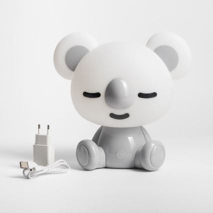 Zuma Line - LED Stmievateľná detská dotyková stolná lampa LED/3W/230V koala šedá