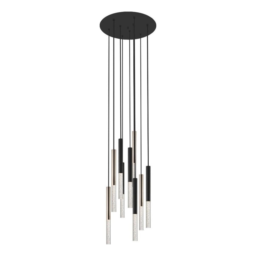 Zuma Line - LED Luster na lanku 9xLED/5W/230V čierna/mosadz