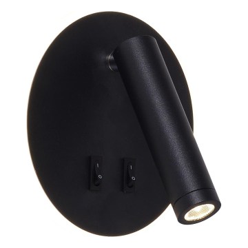 Zuma Line - LED Nástenné bodové svietidlo LED/5,5W/230V 4000K + LED/2,5W 3000K čierna