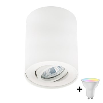 Zuma Line - LED RGBW Stmievateľné bodové svietidlo 1xGU10/4,8W/230V biela + diaľkové ovládanie