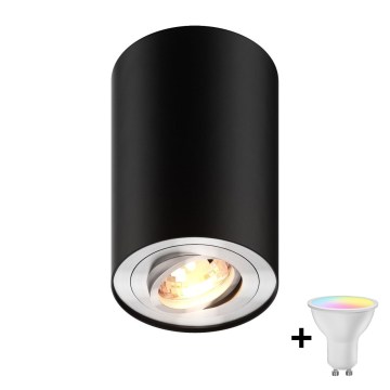Zuma Line - LED RGBW Stmievateľné bodové svietidlo 1xGU10/4,8W/230V čierna + diaľkové ovládanie