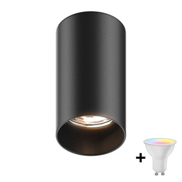 Zuma Line - LED RGBW stmievateľné bodové svietidlo 1xGU10/4,8W/230V čierne + diaľkové ovládanie