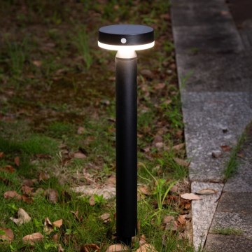 Zuma Line - LED Solárna lampa so senzorom pohybu a súmraku LED/4,5W/2000 mAh IP44 čierna