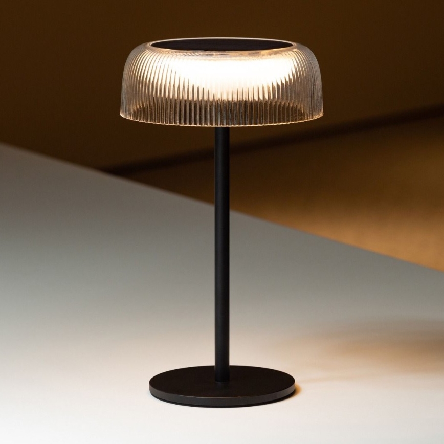 Zuma Line - LED Stmievateľná solárna nabíjacia stolná lampa LED/2,5W/2000 mAh IP44 čierna