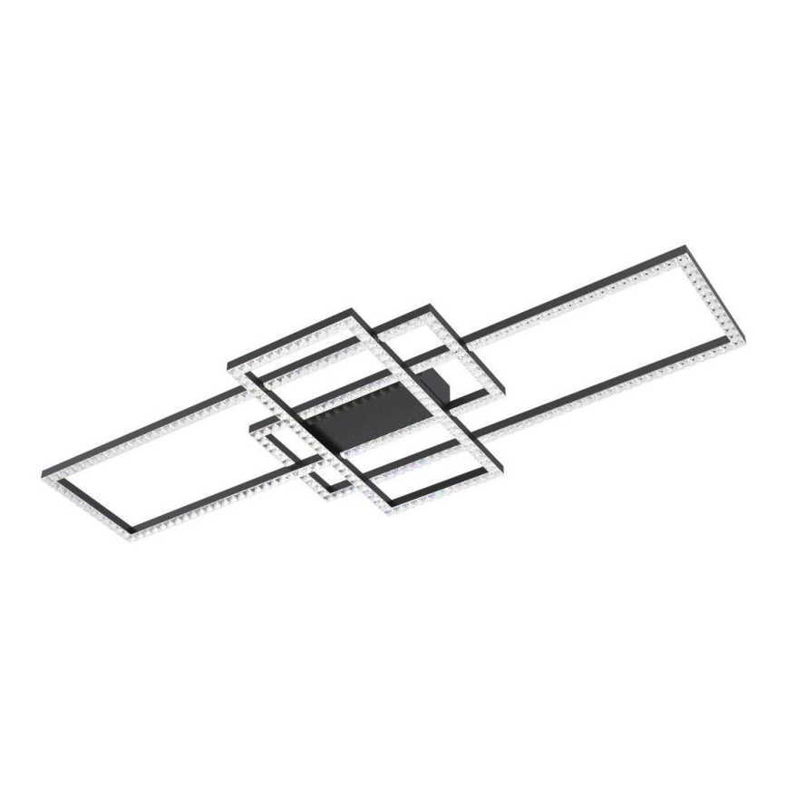 Zuma Line - LED Stmievateľné krištáľové stropné svietidlo LED/52W/230V 2700-6000K čierna + diaľkové ovládanie