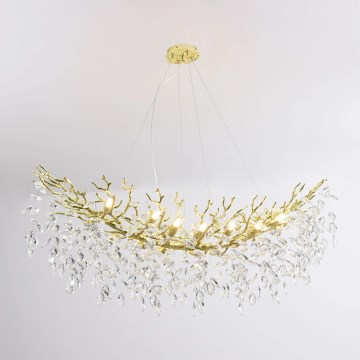 Zuma Line - Luster na lanku 14xG9/3,5W/230V 115x40 cm zlatý