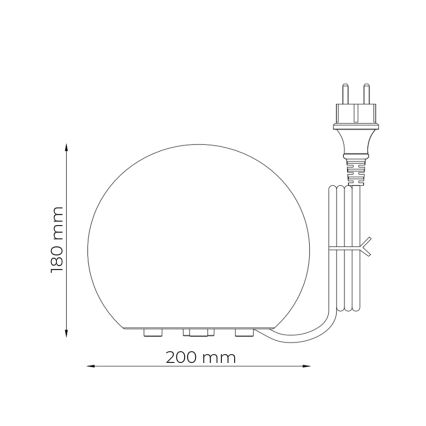 Zuma Line - Vonkajšie svietidlo 1xE27/10W/230V pr. 20 cm IP44